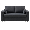 Dwuosobowa kanapa tapicerowana ciemnoszara 150 x 90 x 85 cm