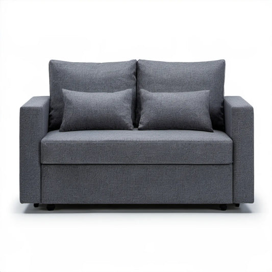Sofa 2-osobowa ciemnoszara 160 x 90 x 85 cm